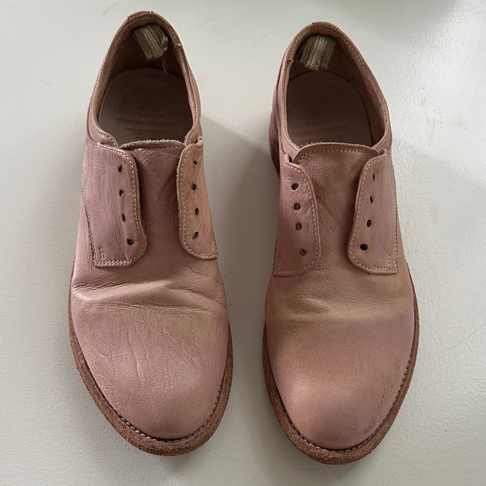 Women’s Officine Creative Leather Lace-Up Shoes in Dusty Pink